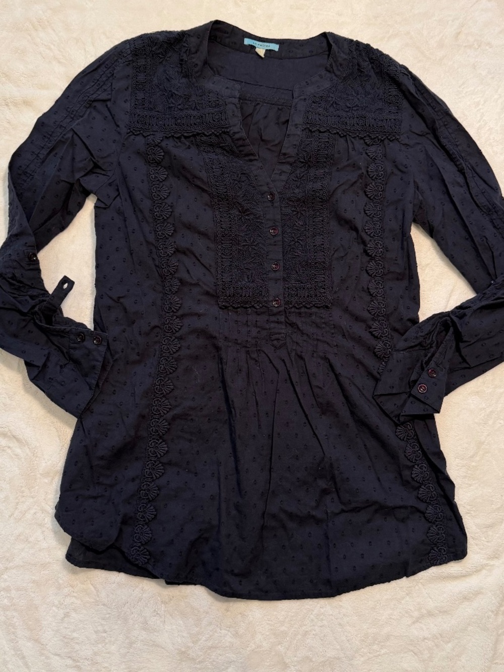 Leifnotes dark blue top Size: 6